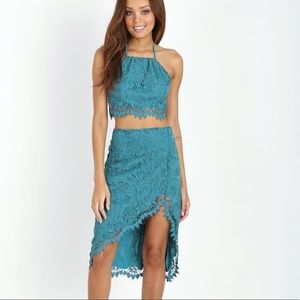 For Love & Lemons Maui Waui skirt and top set